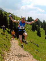 Steve Broadbent running in Switzerland